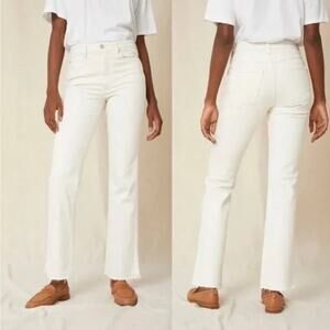 Amo Denim Bella Vintage White High-Rise Jeans – Size 30 Released Hem